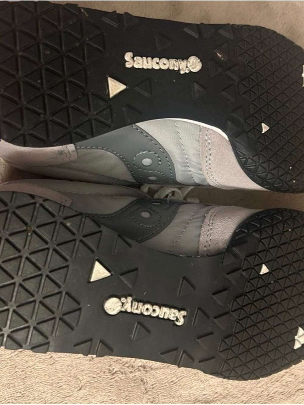 Saucony Light Gray Suede & Nylon Sneakers with White Laces size 7.5 - Picture 8 of 8
